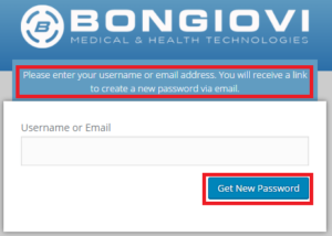 Medical Site Password Reset Form